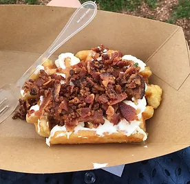 Honey Goat Cheese + Candied Bacon Waffle - Press